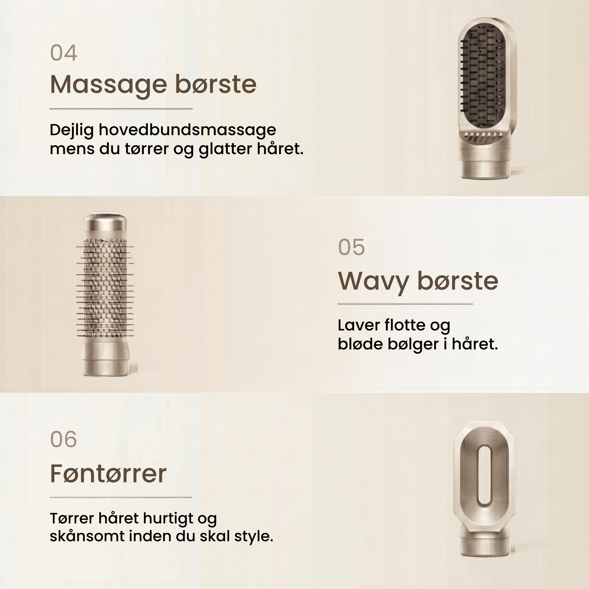 Royal AirStyler - Hårtørrer 6 - i - 1 (inkl. læder boks) - Royal Wellness
